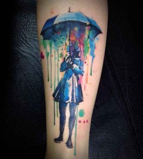 Watercolour tattoo by Victor Octaviano Watercolour tattoo by Victor Octaviano