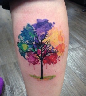 Watercolour tattoo - tree Watercolour tattoo - tree
