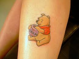 Winnie the pooh and pot of honey tattoo