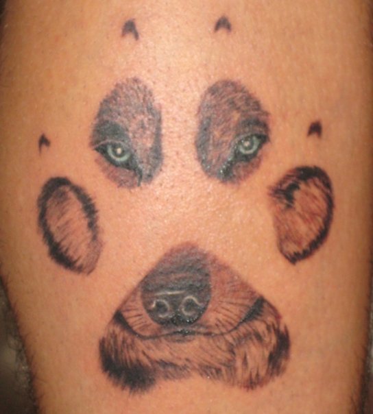 Wolf paw tattoo