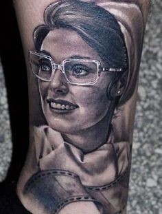 Woman portrait tattoo by James Tattooart