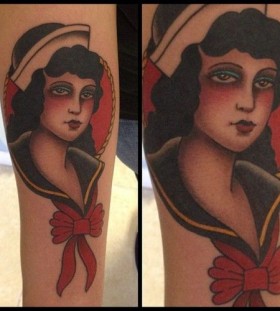 Woman tattoo by Javier Bentacourt