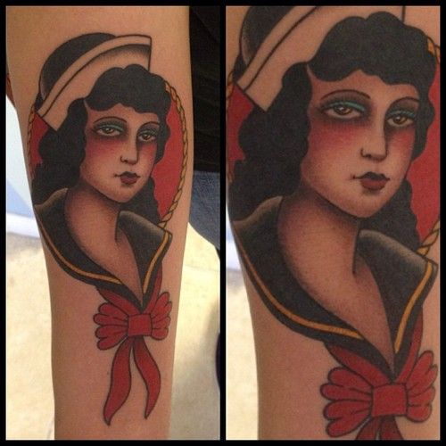 Woman tattoo by Javier Bentacourt