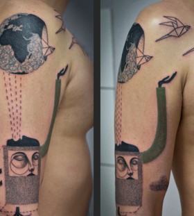 Wonderful art tattoo by Expanded Eye