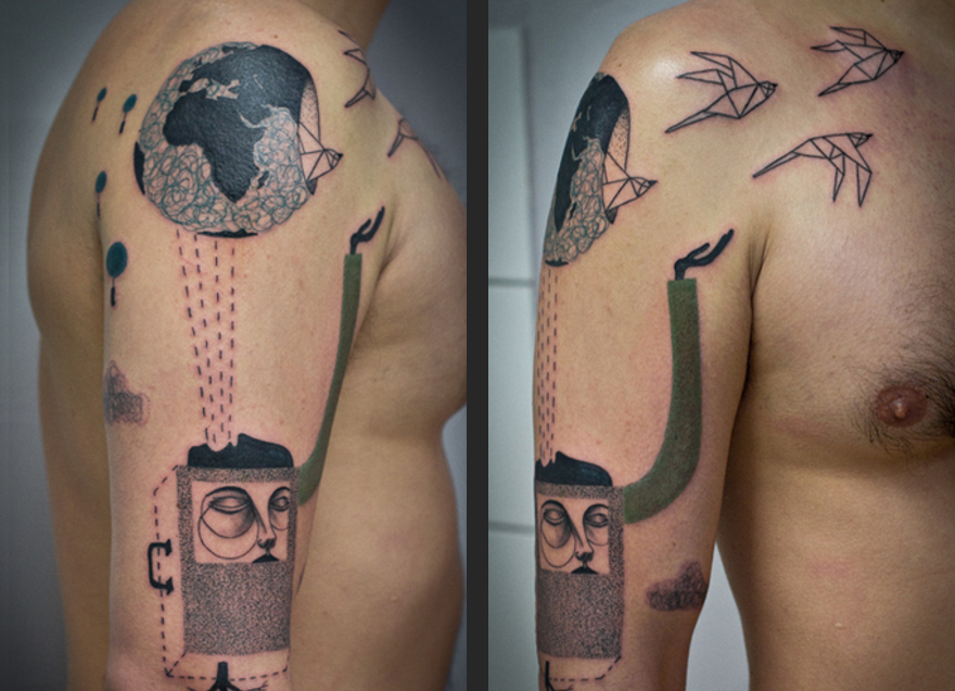 Wonderful art tattoo by Expanded Eye