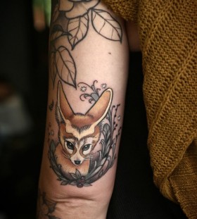 Wonderful fox tattoo by Alice Kendall