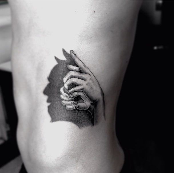 Wonderful shadow tattoo by Dr Woo