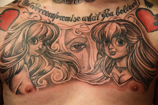 Mister Cartoon Tattoo for Chest