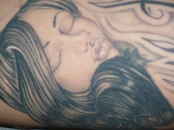 Creative Women Portrait Tattoo Design Idea