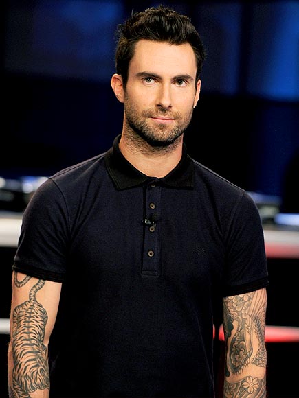 Adam Levine With Tiger Tattoo