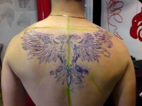 Men’s Albanian Eagle Back Tattoo