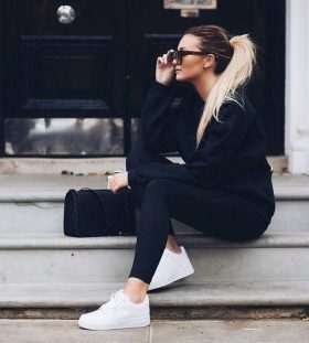 all black outfit women