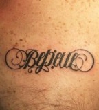 Believe Ambigram Tattoo Design