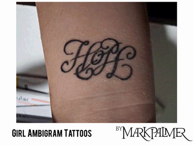 Small Ambigram Tattoos For Girls