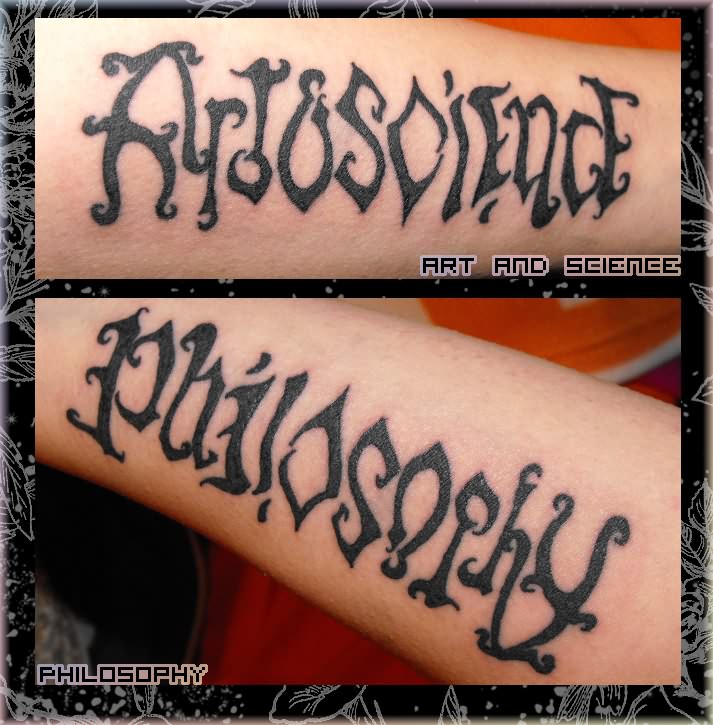 Best Ambigram Tattoo On Arm