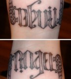 Beautiful Ambigram Tattoo Design