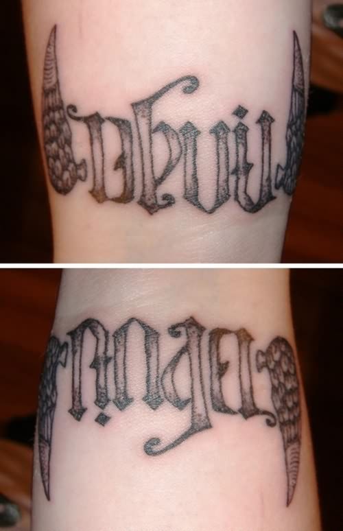 Beautiful Ambigram Tattoo Design