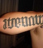 Amazing Strength Ambigram Tattoo Design