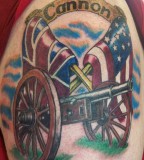 Canon Be Covered Amreican Flag Tattoo Design