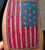 American Flag Badge Tattoo Design