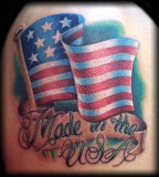 Remarkable USA Flag Tattoo Design