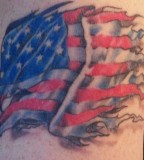 Sublime American Flag Tattoo Design