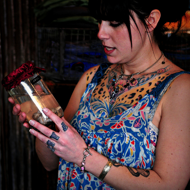 Inked Danielle Colby American Pickers With Blue Dress