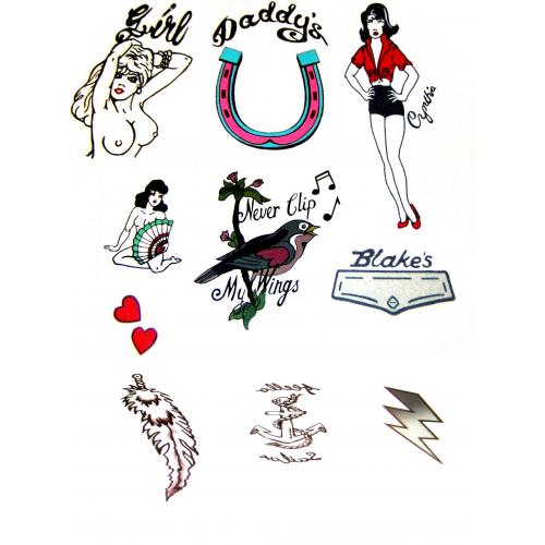 Amy Winehouse Fancy Dress Tattoos Deluxe Set (NSFW)