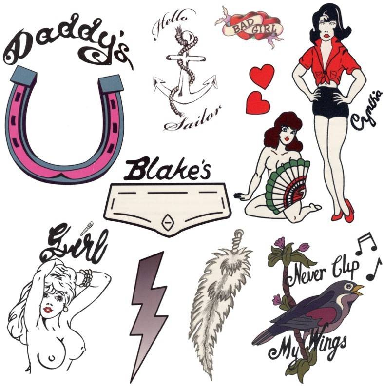 Tattoo Kit Set Of 10 Tattoo Amy Winehouse (NSFW)