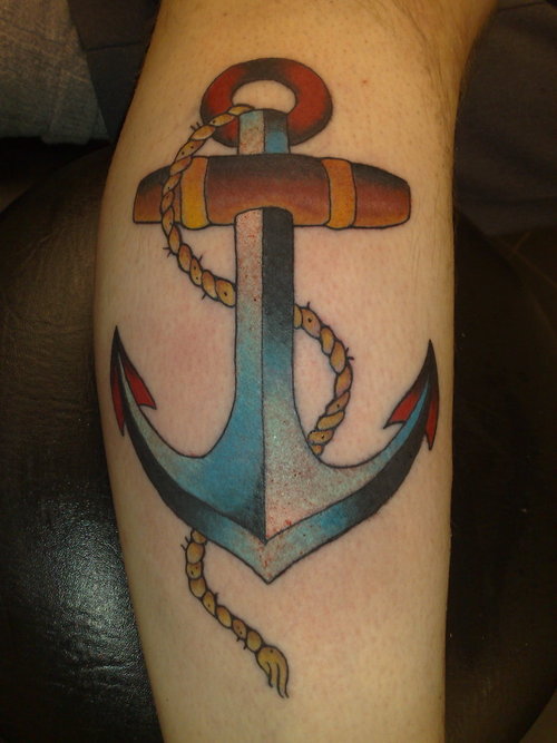 Pretty Anchor Themed Girls Tattoo Design Sample Pic