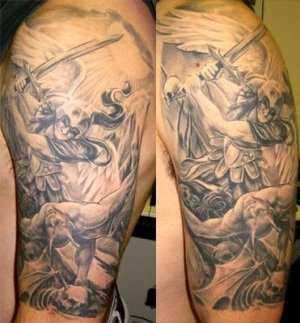 Angel Tatoos Design on Arm For Men