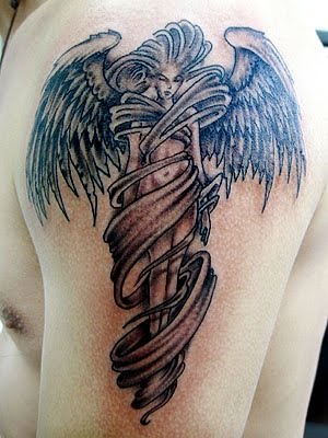 Cool Angel Tattoo Designs For Men