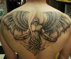 Angel Tattoos On Back For Men