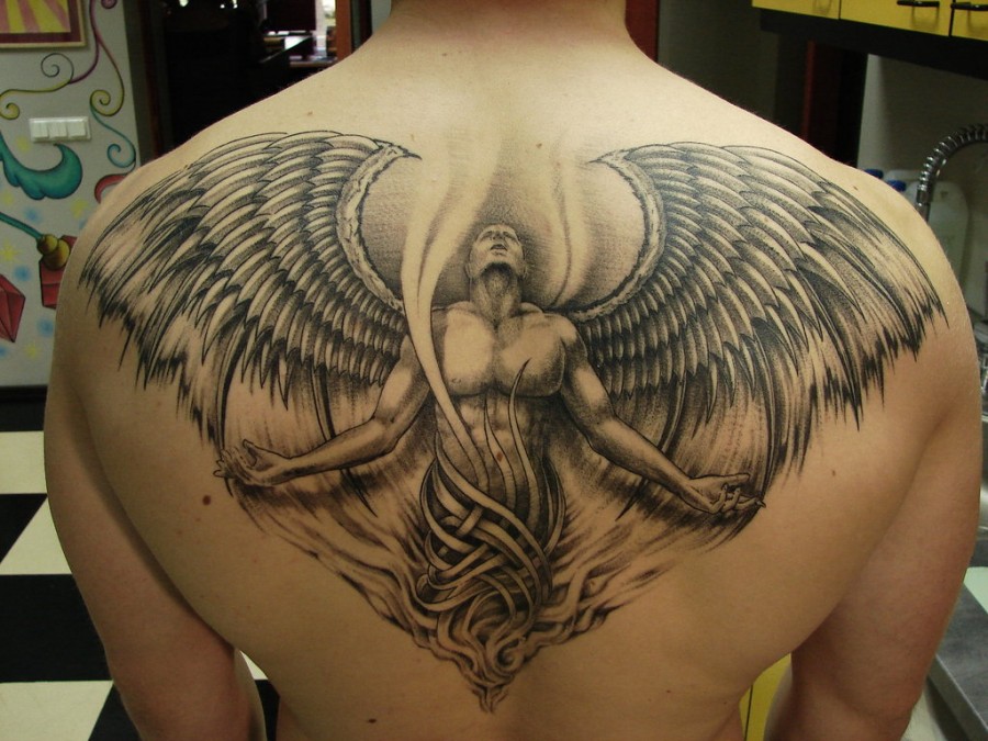 Angel Wing Tattoos For Men Design