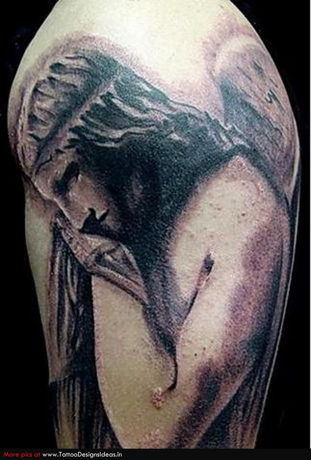 Tatto Design Of Angel on Arm for Men