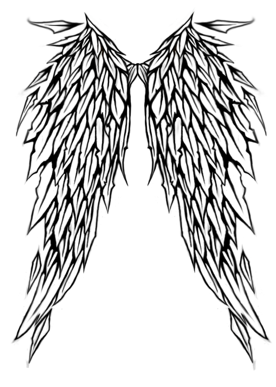 Angel Wing Tattoo Design Sample