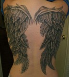 Black Angel Wings Tattoo Designs 