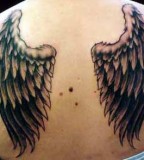 Angel Wings Tattoos on Back for Women