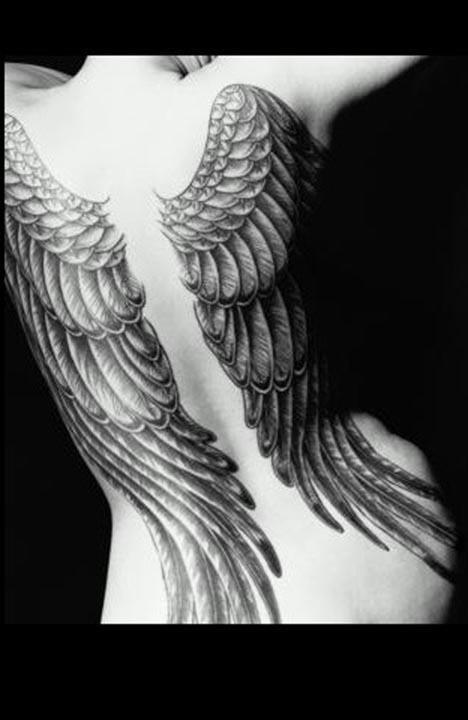 Freedom Wing Back Tattoo for Women