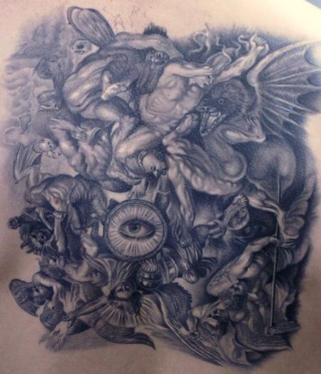 Paradise Tattoos Religious Devil Angels Pictures