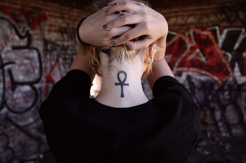 Ankh Tattoo – Back Neck Tattoo Design