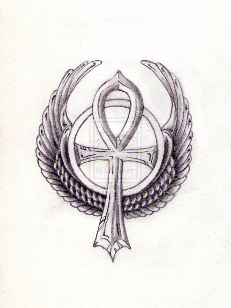 Wing Ankh Tattoo Ideas