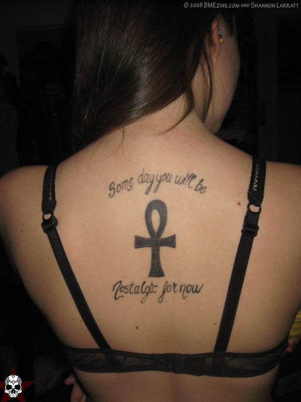 Back Ankh Tattoo For Girls