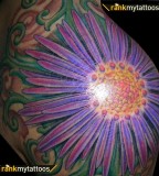 Cool Aster Flower Tattoo Design