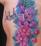 Aster Flower Body Art Design