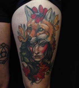 autumn-lady-with-fox-tattoo autumn-lady-with-fox-tattoo