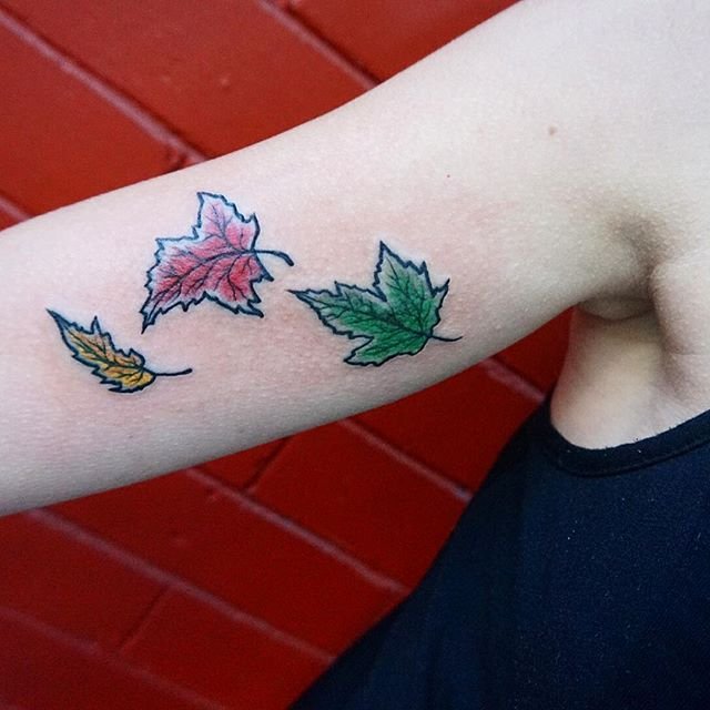 autumn-leaves-on-arm-tattoo