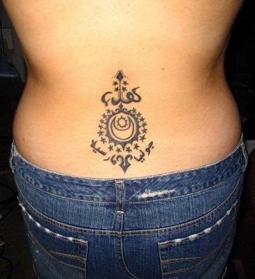 Simple Lower Back Tattoo Design for Girls