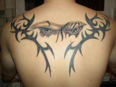 Simple But Cool Back Tattoo For Man