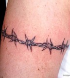 Deep Inked Work Sleeve Barb Wire Tattoo